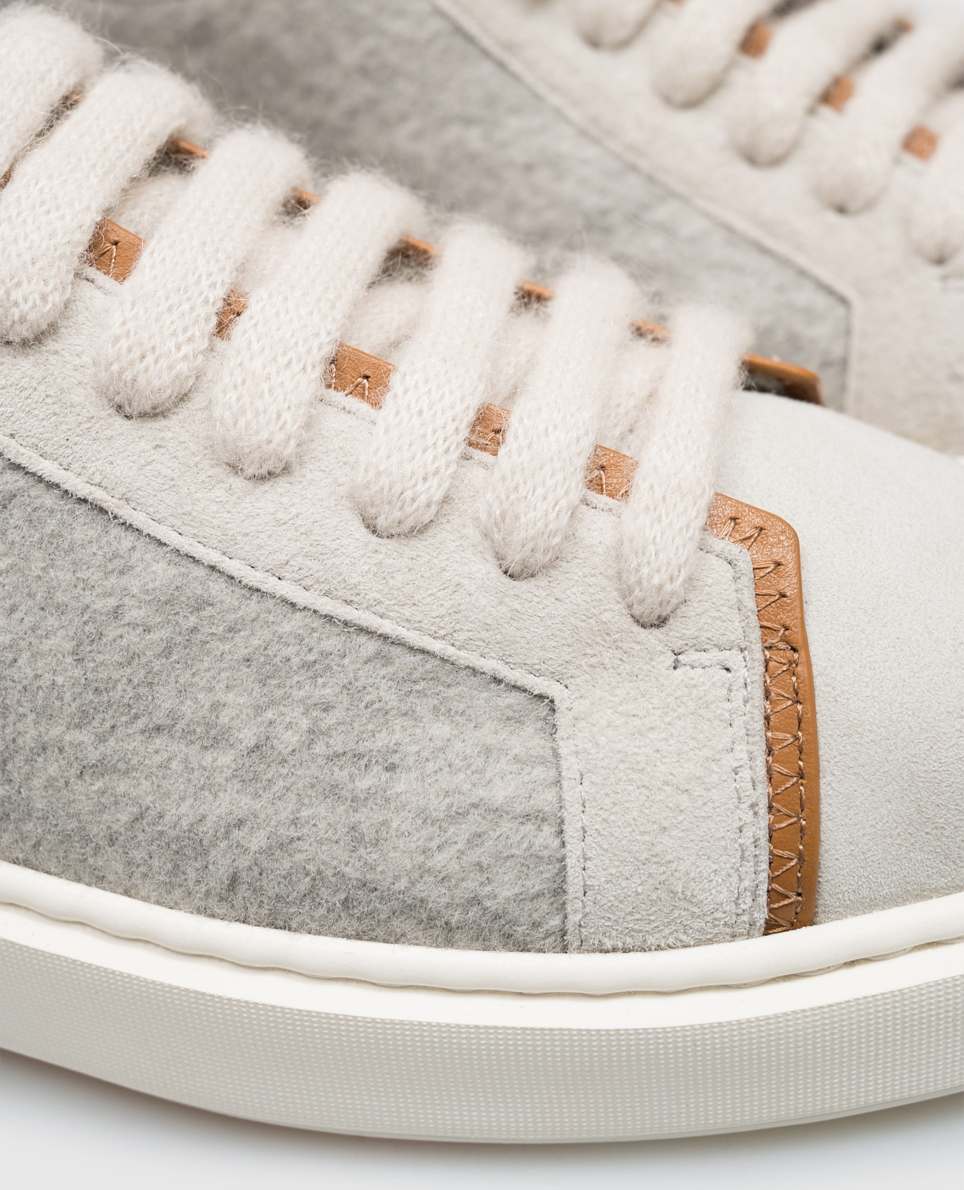 Gray combination sneakers Santoni 5