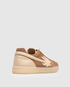 Palm Angels Brown suede Tennis sneakers PMIA111S26LEA001
