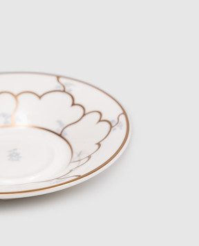 Geminiano Cozzi 1765 White porcelain saucer for coffee cup Feston e Cadena TTCMI069054