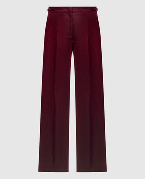 Gabriela Hearst Burgundy Vesta linen pants 2262190LI042