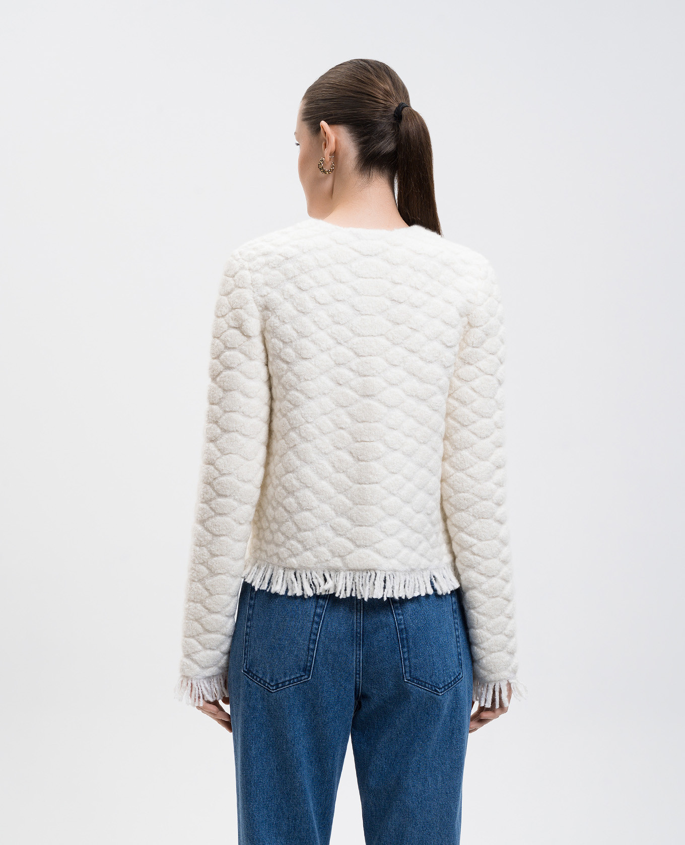 

Johannes white cashmere and silk cardigan Gabriela Hearst