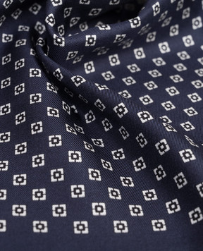 Brunello Cucinelli Blue silk scarf with contrasting pattern MX8710091