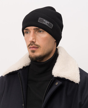 Balmain Black wool hat HH1XC050KK35