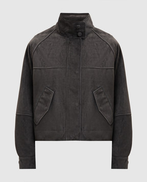 Babe Pay Pls Gray suede jacket 2616SUEDE