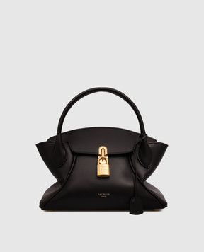 Balmain Black leather Pulse Day bag HN1DA067LTEX