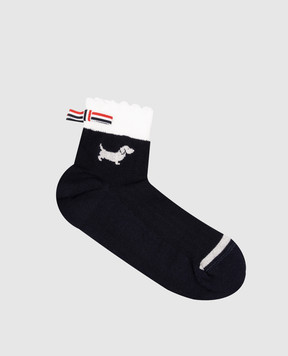 Thom Browne HECTOR CREW blue socks FAS240AY3011
