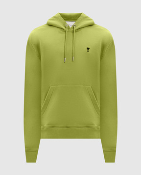 Ami Paris Green hoodie with embroidered emblem HSW764730