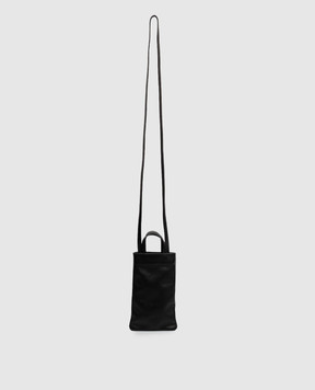 Marsell Black leather phone case Sportina MA018P010