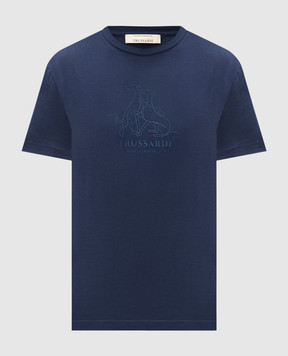 Trussardi Blue T-shirt with print G0278300125NMTS11J02