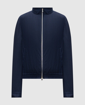 Brunello Cucinelli Blue striped wool jacket MZ4096580