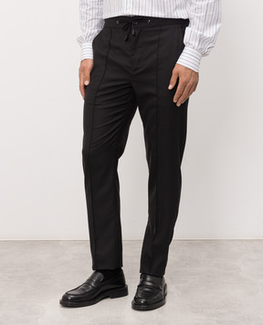ISAIA Black wool pants PNC053P9010