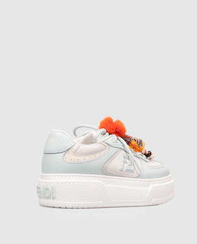 Fendi Match white leather sneakers with a pendant 8E8721B181