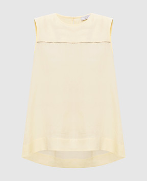 Peserico Yellow linen top S0819602647