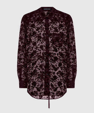 Elisabeth burgundy blouse with silk