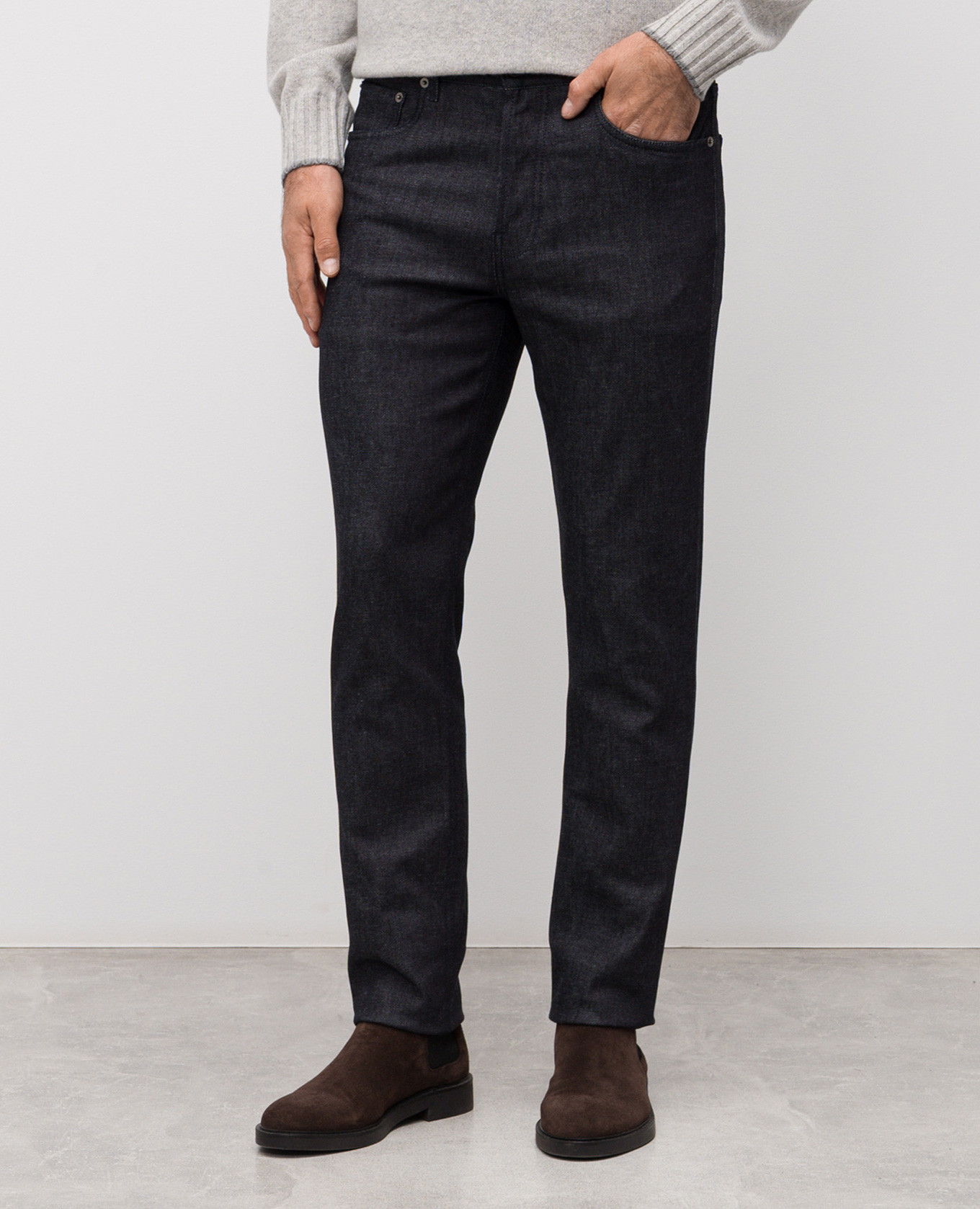 

Blue jeans with logo Pini Parma