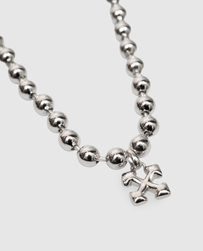Off-White Silver necklace with pendant OMOB15UC99MET001