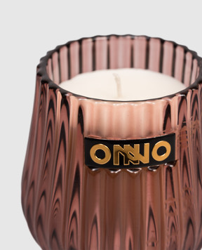 Onno Eclectic candle with Precious Oud scent in a glass candle holder ONECCAPO