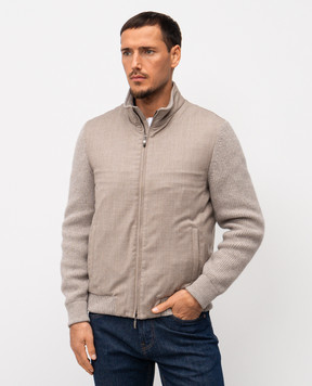Doriani Cashmere Beige wool and cashmere insulated jacket A432MANT134N