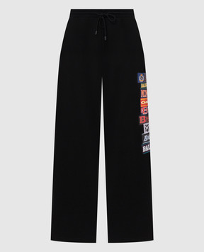 Balenciaga Black Bumper Stickers Sweatpants 871496TUVS8