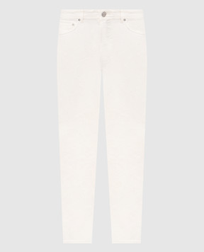 Peserico Ivory jeans with logo patch R54717TSQ07956