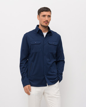 Stefano Ricci Blue wool shirt MDJ61001205650