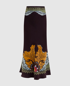 La DoubleJ Burgundy silk maxi skirt SKI0127SIL017BOU01
