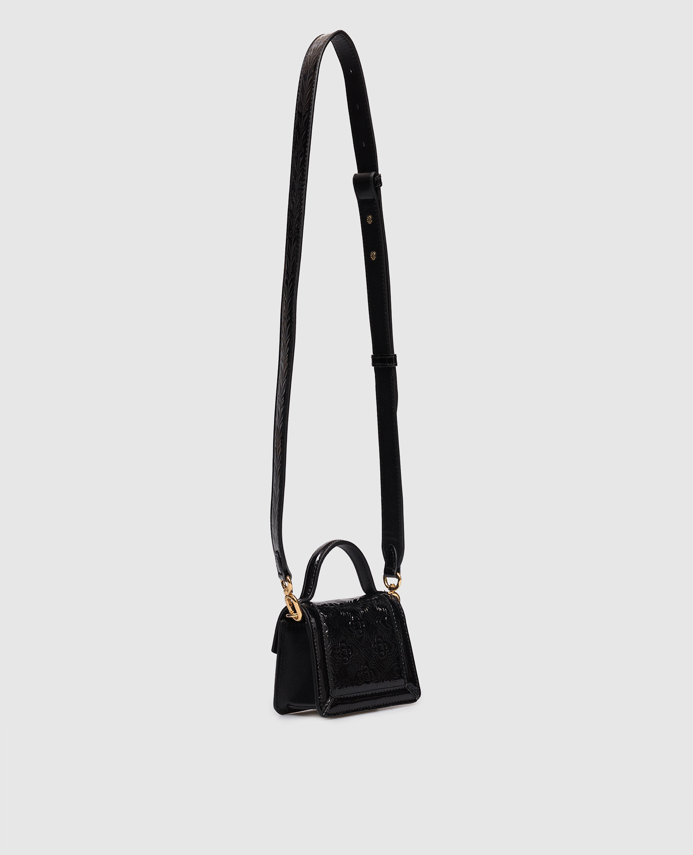 Jeanne black patent leather mini bag Casablanca 3