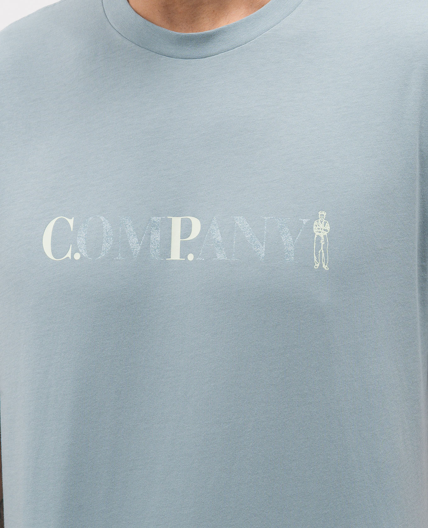 

Blue T-shirt with logo print C.P. Company, Light blue