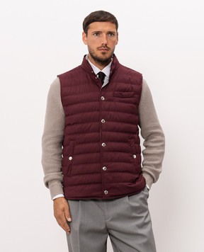 Brunello Cucinelli Burgundy down vest MV4081711