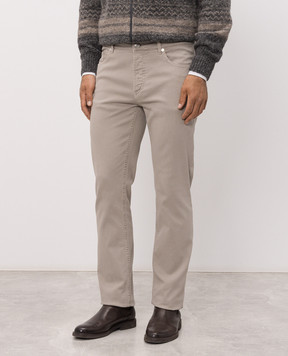 Brunello Cucinelli Grey jeans with emblem M277PB3210