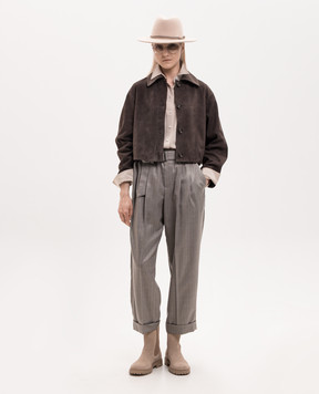 Babe Pay Pls Brown suede jacket 2510SUEDE