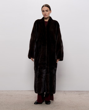 Elpidio Loffredo Dark brown mink fur coat VIS021AN20