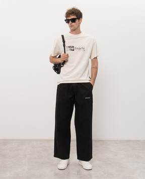 Palm Angels Ivory T-shirt with print PAMAA001JR005