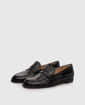 Gianvito Rossi Georgie black patent leather loafers G2534651CUO