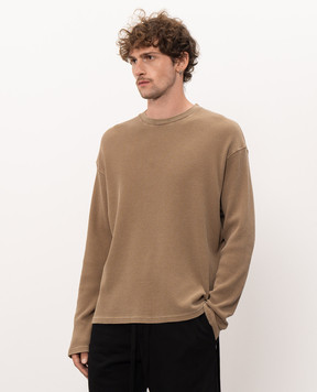 Ann Demeulemeester Brown Emil Relax Boxy long sleeve shirt with print B0014223FA757