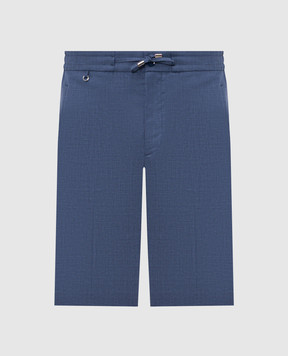 Stefano Ricci Blue shorts made of wool, silk and linen M1T6100331WKL07U