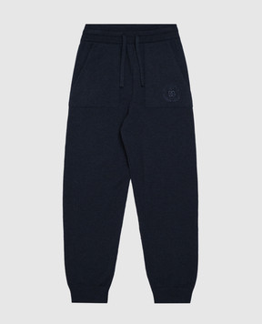 Dolce&Gabbana Children's blue wool and cashmere joggers L4KP13JDVGS814