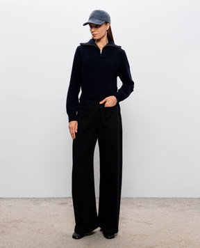 Maison Margiela MM6 Black jeans with logo patch S62LB0226M30064