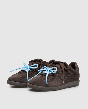 Nokwol Brown suede August sneakers with logo AUGUST