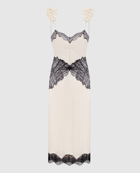 The Attico Ivory dress with an open back 261WCW00315MIX110AA