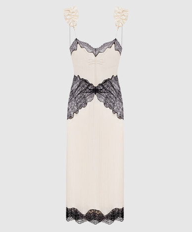 Ivory dress with an open back