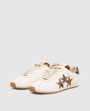AMIRI LEOPARD PACIFIC white leather sneakers with animal print AWSNSN1032