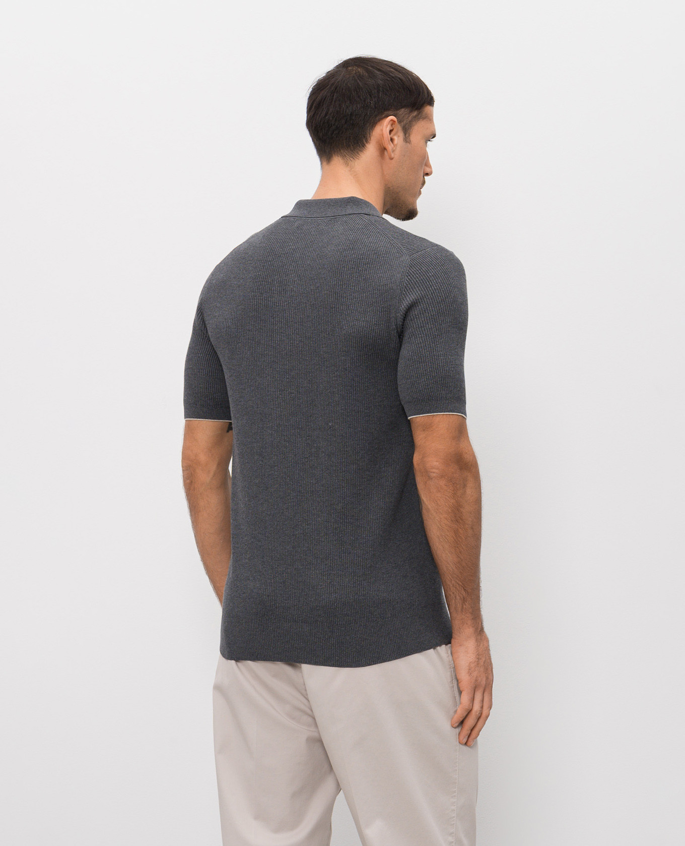 

Grey ribbed T-shirt Brunello Cucinelli