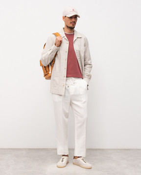 Brunello Cucinelli White linen pants MH255E1710