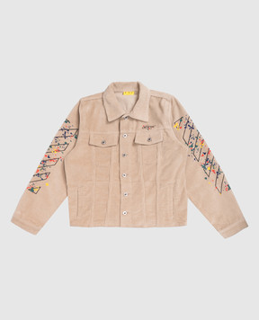 Off-White Children's beige corduroy jacket 44GEV001F5F001
