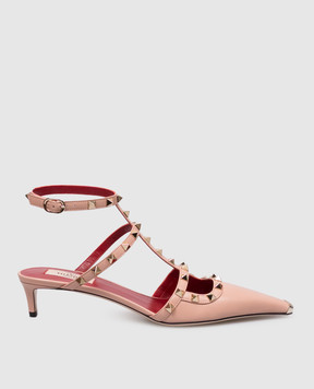 Valentino Pink Rockstud leather sandals 9W2S0PV0WZD