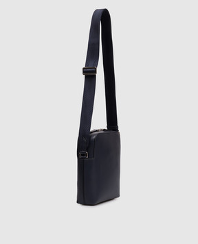 Bally Capitol blue leather bag with logo print MAC06GVT710