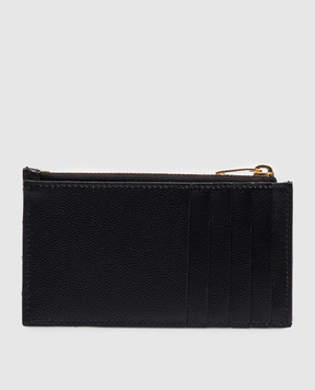 Saint Laurent Cassandre black leather cardholder 607915BOW01