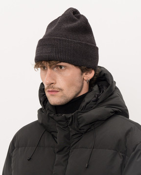 Iceberg Gray wool hat with logo embroidery 30409005