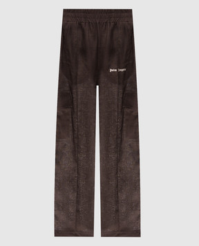 Palm Angels Brown linen cargo pants PMCF03CS26FAB001